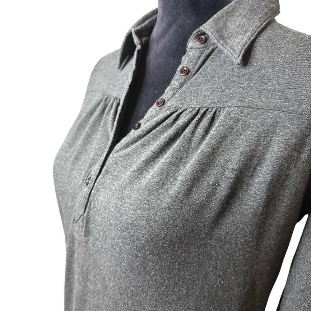 Kuhl Women's Gray knit half Button Shirt Small - Picture 3 of 11